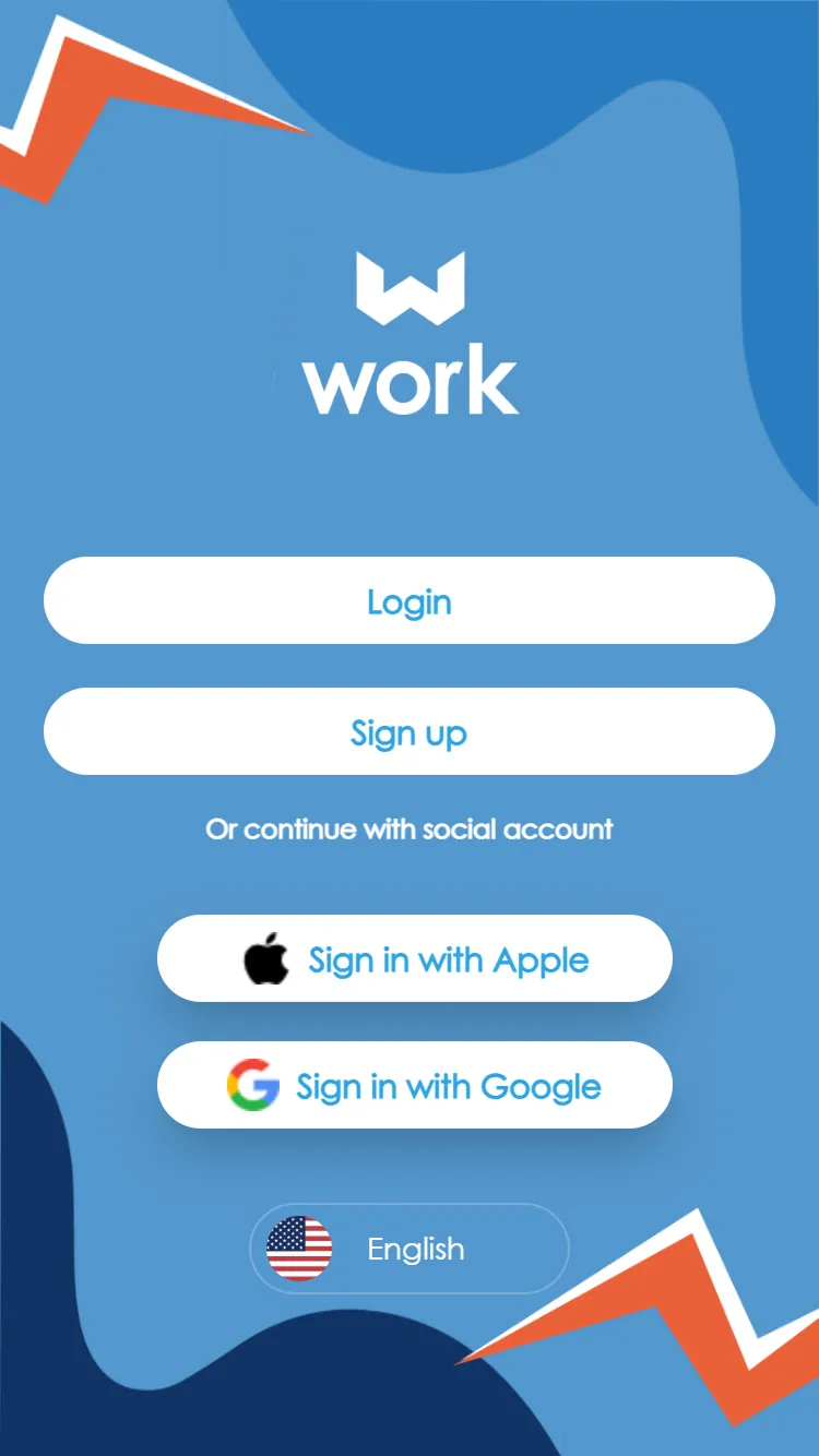 Work App mobile product screen 1