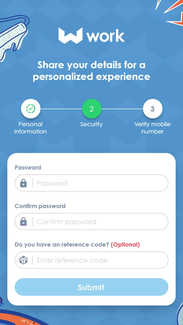Work App mobile product screen 3