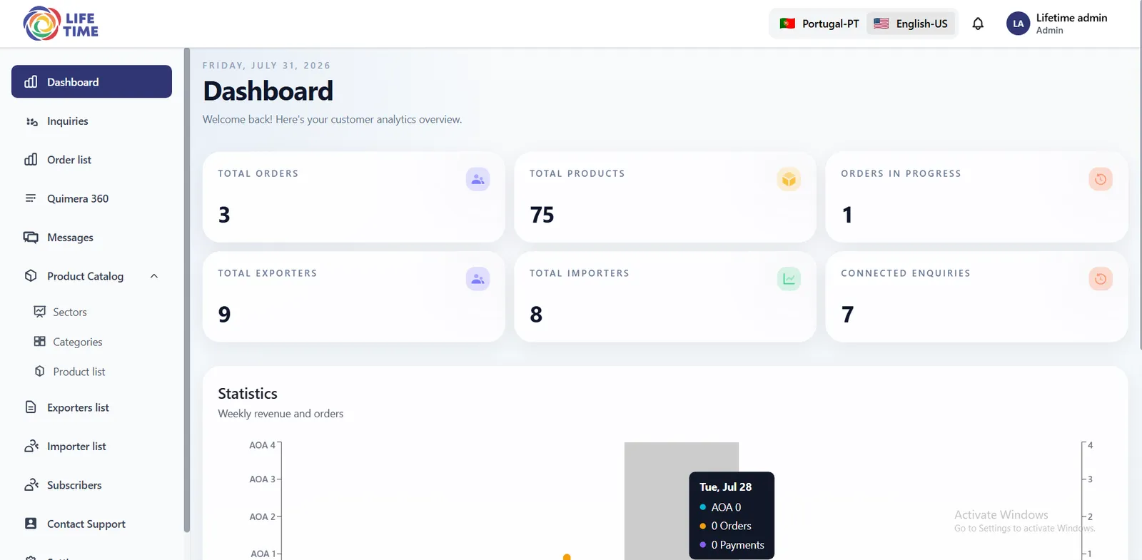 Service Marketplace Platform product screen 1