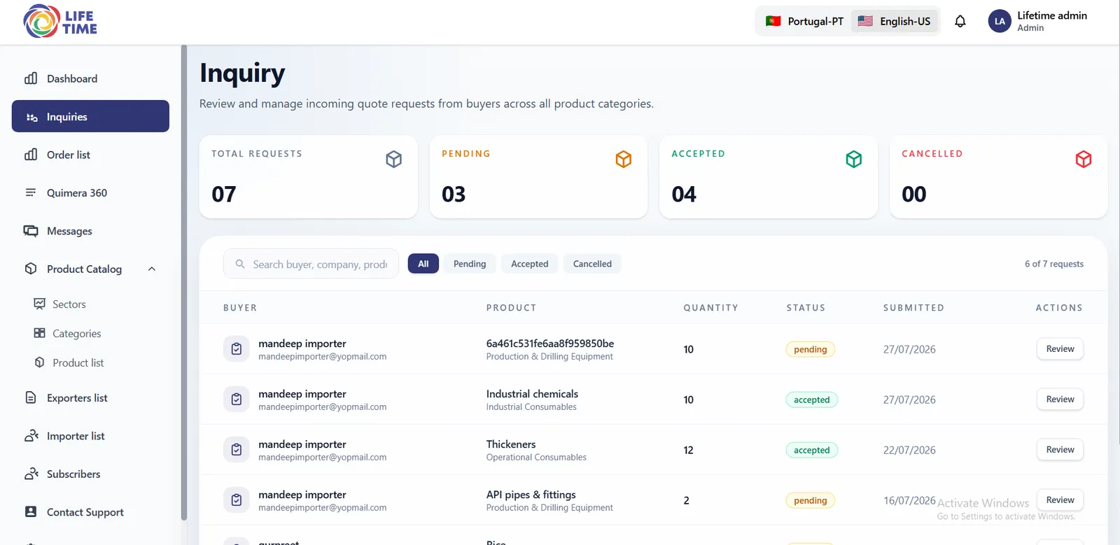 Service Marketplace Platform product screen 2