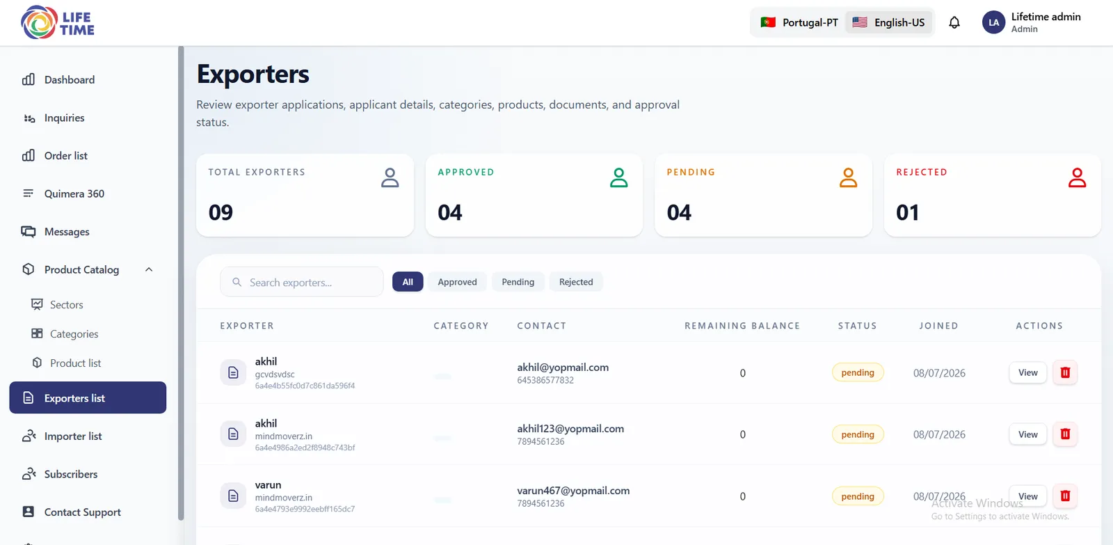 Service Marketplace Platform product screen 4